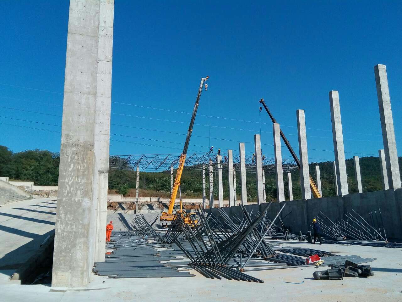 宁波威海搅拌站网架